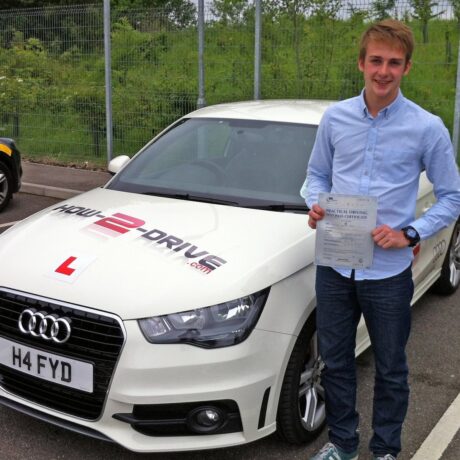 Callum Jones, who passed his driving test in Norwich